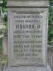 Tu spoczywa ciao Marii Iwanowny Iwanow
died 28.01.1881
w wieku 80 lat 
Pobogosaw Miosierny Boe Dusz
Twoja Droga Babcia
1881 od Kati