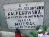 Michalina z Soowskich Kacperowska, ya lat 21, zm. dn.17.IV 1941 r.; Maria Matusiak, ya lat 86, zm. dn. 26.III.1957 r.