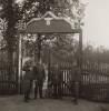 The cemetery. On gate dates 1918 1939