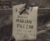 Grave of Marian Filczak, rifleman, died in age 28 years. 12.09.1939